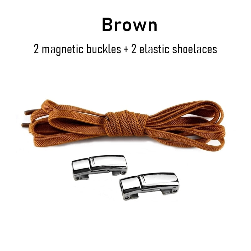 1Pair No tie Shoelaces Magnetic Elastic Shoe Laces For Kids