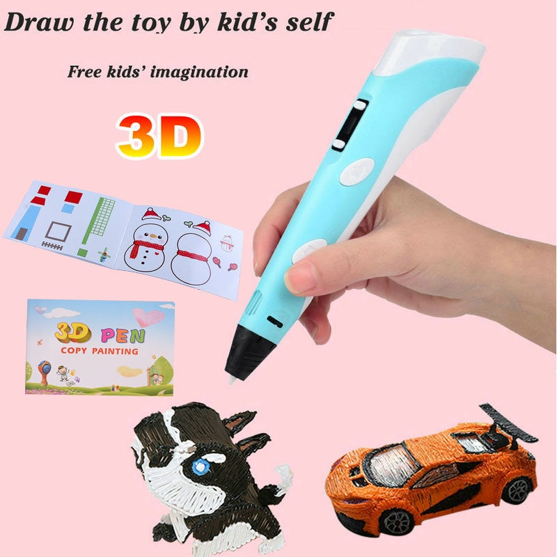 3D Pen for Children - with LCD Screen - PLA Filament