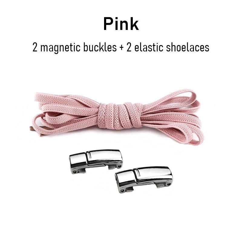 1Pair No tie Shoelaces Magnetic Elastic Shoe Laces For Kids