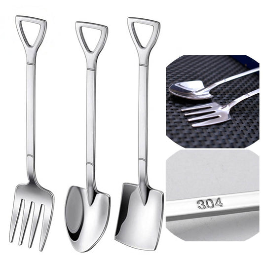 3pc/5pc Shovel Spoon 304 Food Grade Stainless Steel
