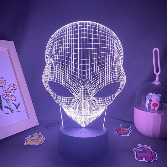 Alien 3D Neon Night Light Lamp