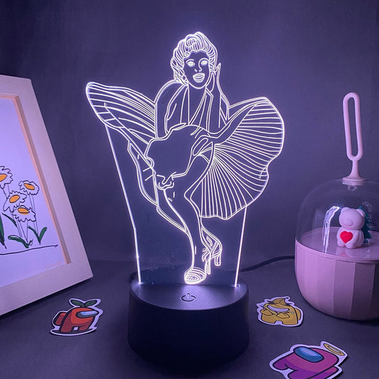 Marilyn Monroe 3D LED Neon Night light