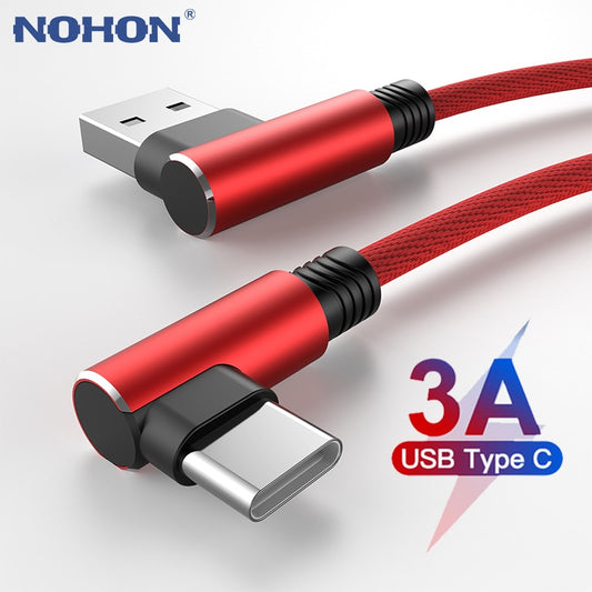 USB C Cable - 90 Degree Elbow - 1m, 2m or 3m Cable
